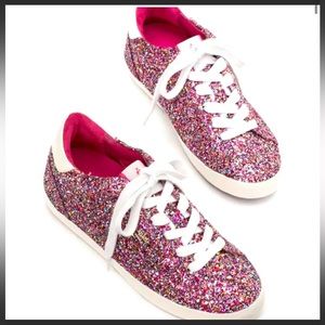 KATE SPADE Ace multi glitter sneakers new